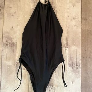 Aerie, Black One - Piece, Open Back Bathing Suit, Women’s Large